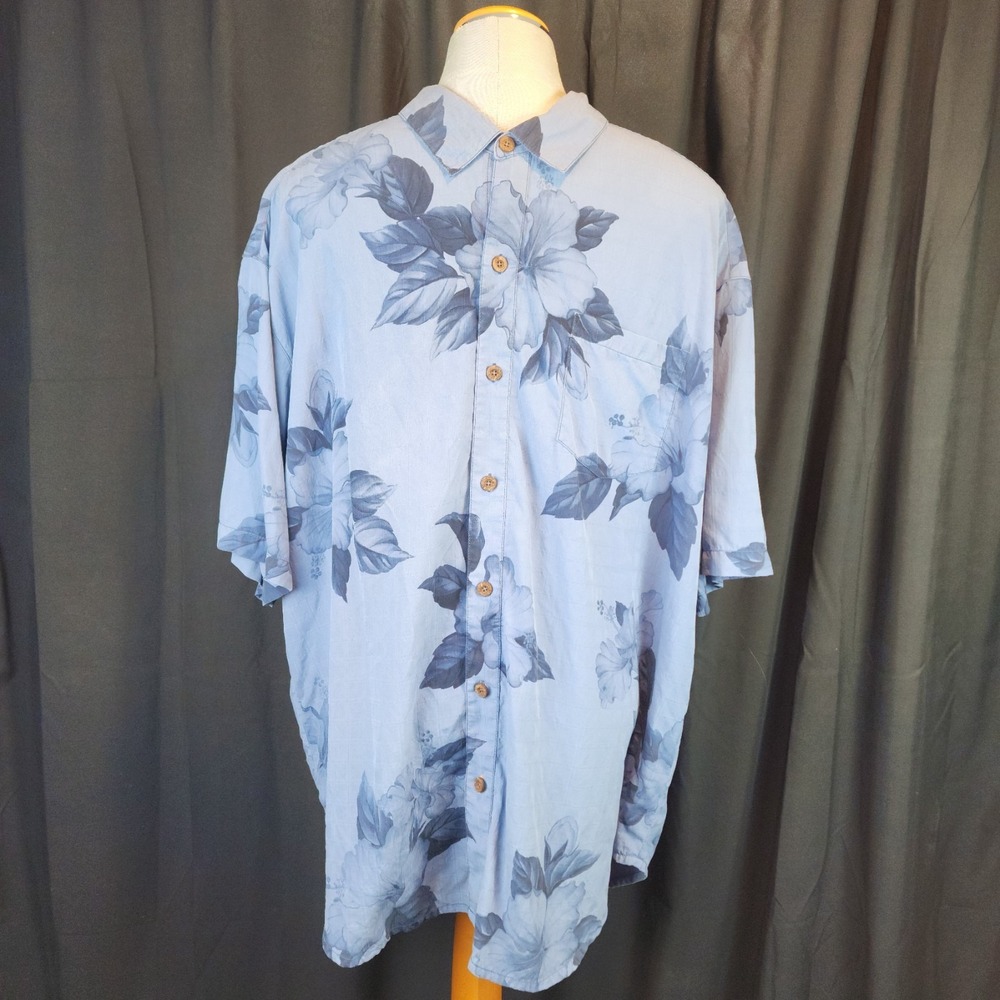 Tommy Bahama Mens Silk Hawaiian Shirt Size XL Short Sleeve Floral